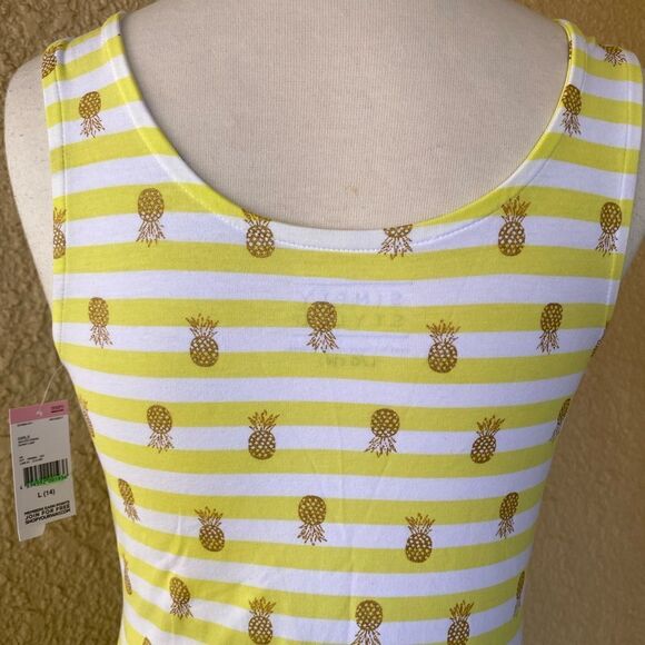 Simply Styled 2 Girls Sleeveless‎ Pineapple Print Dress Size L 14 NWT Summer - Picture 4 of 8